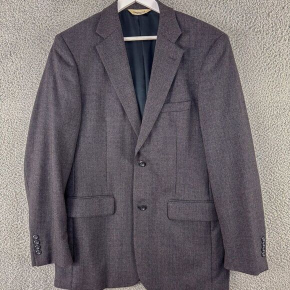 Pronto Uomo Lambswool Blazer Mens‎ 39L Gray Suit Jacket Modern Office Wedding - Picture 1 of 15